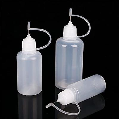 10Pcs Needle Tip Bottle Precision Plastic Applicator with White Cap 20ml