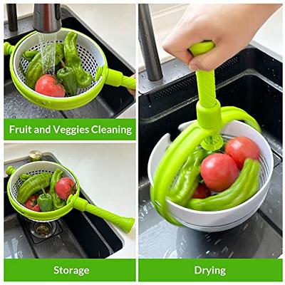 Salad Spinner-2.6 Qt, Small Manual Lettuce Spinner with Built-in