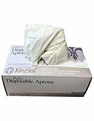 Choice Disposable Heavy Weight White Poly Apron - 50/Box