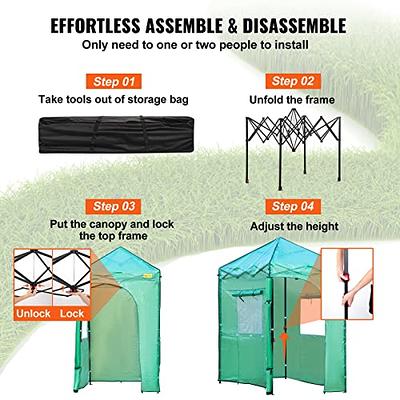  VEVOR Pop Up Greenhouse, 8 x 6 x 7.5 ft Pop-up Green House,  Set Up in Minutes, High Strength PE Cover with Doors & Windows and  Powder-Coated Steel Frame, Suitable