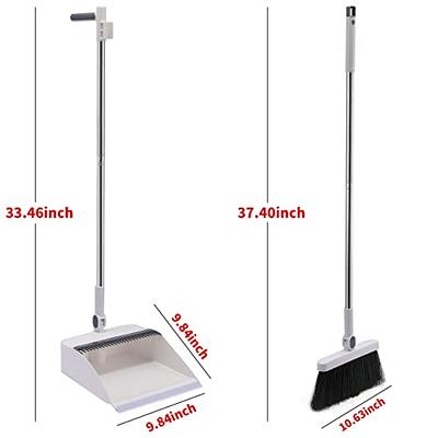 XXFLOWER Broom and Dustpan Set with Long Handle, Light Weight