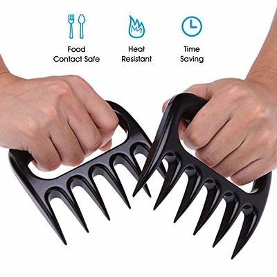 Lope & NG Meat Handler Shredder Claws Set of 2 - Wood Stainless Steel BBQ Pulled Pork Paws