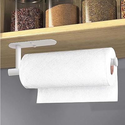 YIGII Paper Towel Holder Under Cabinet Mount - Self Adhesive Paper Towel  Rack or Wall Mounted for Kitchen, 12 Inch Bar - Fit All Roll Sizes,  Stainless Steel