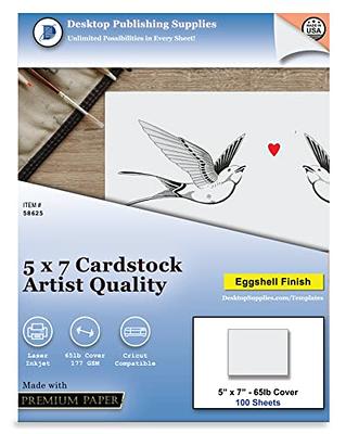  Extra Heavy Duty 130lb Cover Cardstock - 8 x 10 Bright White  - 350gsm 17pt Thick Paper for Inkjet & Laser Printers - 100 Pack : Office  Products