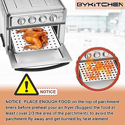 BYKITCHEN Air Fryer Oven Liner, 9x11 Inch, Perforated Rectangle