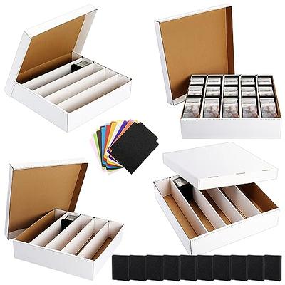 PerKoop 4 Pack Trading Card Storage Box 5000 Count for Trading