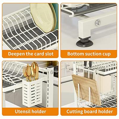 Aoibox Single Tier Drying Dish Rack Drain Board Utensil Holder