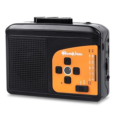  ByronStatics Portable Cassette Players Recorders FM AM Radio  Walkman Tape Built In Mic External Speakers Manual Record VAS Automatic  Stop System 2AA Battery Or USB Power Supply Headphone Black : Electronics