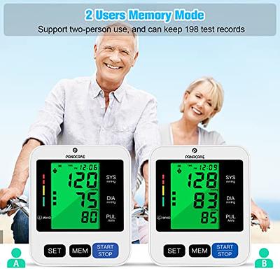 Blood Pressure Monitors for Home use with Cuff Arm Extra Large Size 9-17  in,Automatic Blood Pressure Machine Upper Arm for 2 Users BP Machine with  USB