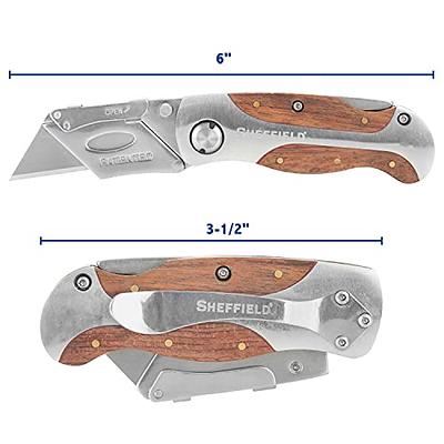 Folding Pocket Knife Heavy Duty Red Box Cutter Drywall Carpet Utility  Multi-Tool