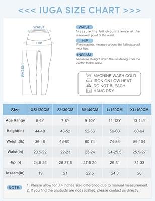 Stelle Girls Athletic Leggings with Hidden Pockets,Full Legnth Running Yoga  Pants Workout Dance Leggings Tights for Tween Girls High Waisted Stretchy