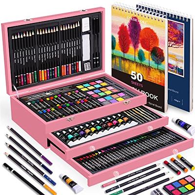 Art 101 Drawing, Sketching, and Doodling 111 Piece Wood Art Set