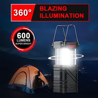 LETMY 2 Pack LED Camping Lantern Rechargeable, Solar Lantern