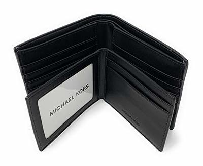 Michael Kors Men's Cooper Billfold with Passcase Wallet (Black PVC)