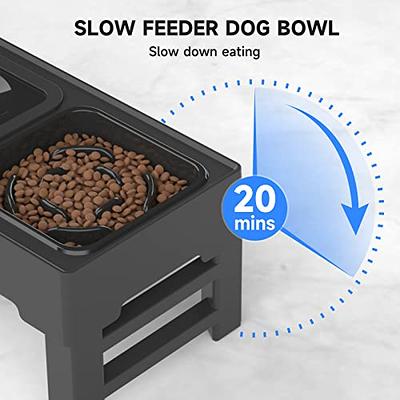 Alpeir Elevated Dog Bowls for Large Dogs, Raised Dog Bowl Stand with 2 Bowls,  Adjustable Pet Food Water Bowl, Retro Brown - Yahoo Shopping