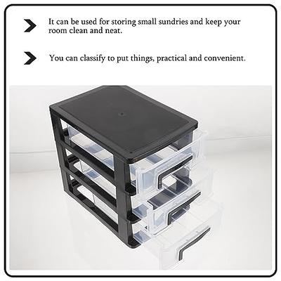 DOITOOL Plastic Desk Drawers 1pc Box Shelf Storage Box Pencil Holder Office  Plastic Pp with Cover Plastic Storage Drawers