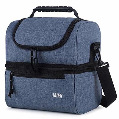 Opux Double Decker Lunch Box Men Women, Insulated Leakproof Cooler