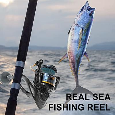 Sougayilang Spinning Reels With Line Spool And Line Carbon Powerful Drag Freshwaer Saltwater Fishing Reel