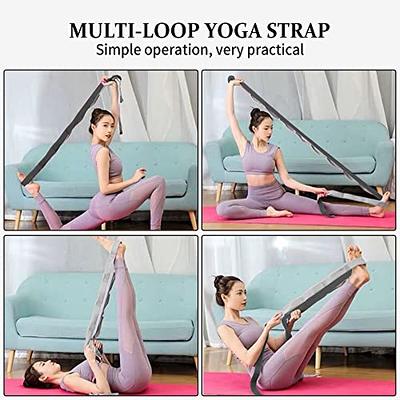 Trideer Stretching Strap Yoga Strap for Physical Therapy, 10 Loops