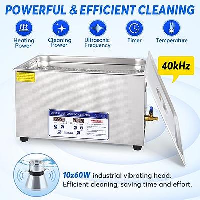 CREWORKS Ultrasonic Cleaner with Heater and Timer, 600W 30L