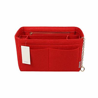 Purse Organizer Insert, Felt Purse Organizer with Zipper and Sewn Bottom  Insert, Fit Speedy Neverfull Gracefull, Tote, Handbag, 5 Sizes (Medium,  Red) - Yahoo Shopping