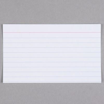 Universal Ruled Index Cards 5 x 8 White 100/Pack