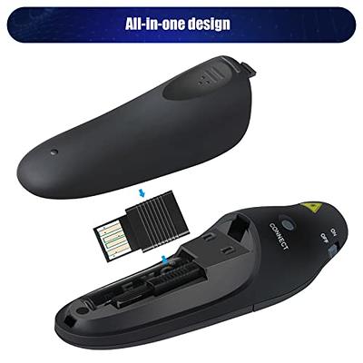 Presentation Clicker Pointer,2.4GHz Wireless Presenter Remote Presenter  Clicker for Slideshow PowerPoint Presentation Pointer for Mac, Keynote