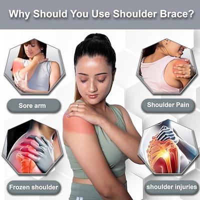 Wonder Care Left Right Shoulder Immobilizer Arm Sling Elastic Brace for  Clavicle Collar Bone Dislocation Subluxation Shoulder stabilizer  Compression Brace After Rotator Cuff Surgery - Yahoo Shopping