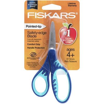 2) Fiskars Scissors for Kids 5 Inch Heavy Duty Safety Pointed Tip Pink