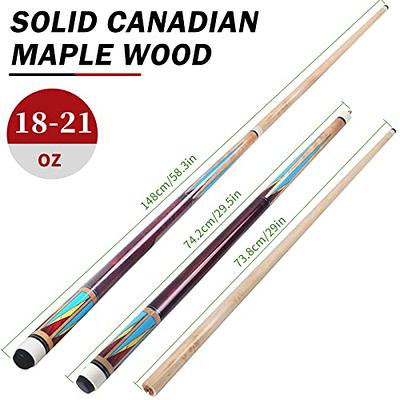 AKLOT Pool Cues  Set of 4 Pool Cue Sticks Made Canadian Maple