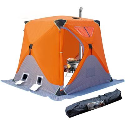 CLAM X-400 Portable 8 Ft 6 Person Pop Up Ice Fishing Thermal Hub