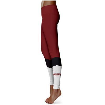 Women's Black/Maroon Colgate Raiders Plus Size Side Stripe Yoga