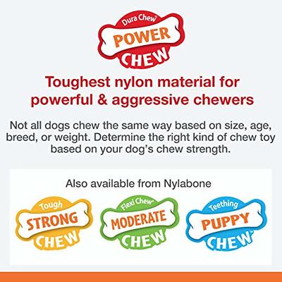 Nylabone Durachew Barbell Peanut Butter Flavor Dog Chew Toy