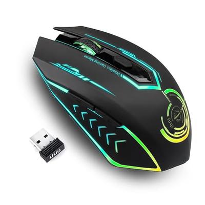 TECKNET Bluetooth Mouse, Wireless Mouse for Laptop 2-in-1(Bluetooth  5.0/3.0+2.4Ghz) Computer Mouse, Portable Ergonomic PC Wireless Mouse with  USB