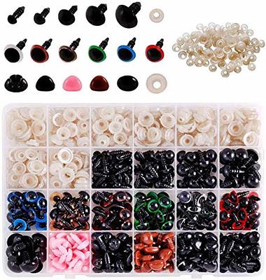 600PCS Plastic Safety Eyes and Noses 6mm-14mm Colorful Crochet Toy