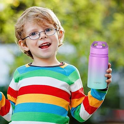 mininoo Kids Water Bottle with Straw, Insulated 12 oz Water Bottle