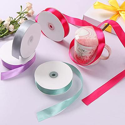 TONIFUL 1 Inch x 100yds Baby Pink Satin Ribbon, Thin Solid Color Satin  Ribbon for Gift Wrapping, Crafts, Hair Bows Making, Wedding Party  Decoration