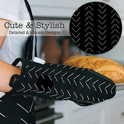 KEGOUU Oven Mitts and Pot Holders 6Pcs Set, Kitchen Oven Glove High Heat  Resista