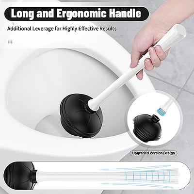 Plunger and Brush Set, 2 in 1Toilet Plunger and Brush Set, Black Toilet  Brush and Holder