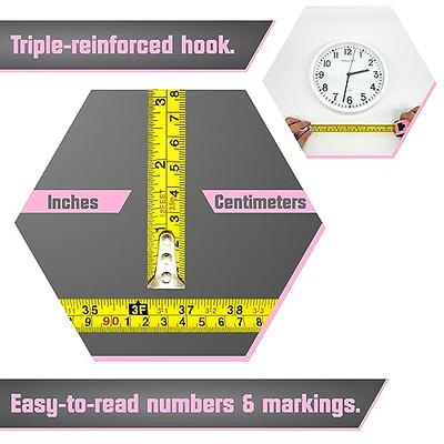 Bullseye Small Pink Tape Measure - Measurement Tape with Standard