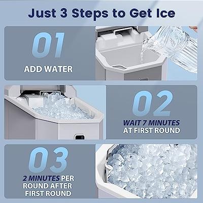 FREE VILLAGE Nugget Ice Maker Countertop, Pebble with Soft Chewy Pellet  Ice, 11,000pcs/35Lbs/Day, Self-Cleaning, One-Click Operation, Portable  Machine for Home Kitchen Bar Party, Grey - Yahoo Shopping