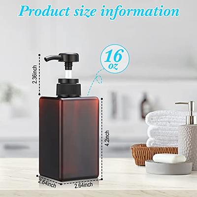 Shower Shampoo Conditioner Body Wash Dispenser 3 Chamber,Amber Shower  Shampoo and Conditioner Bottles, Refillable with Labels,Shower Containers  and