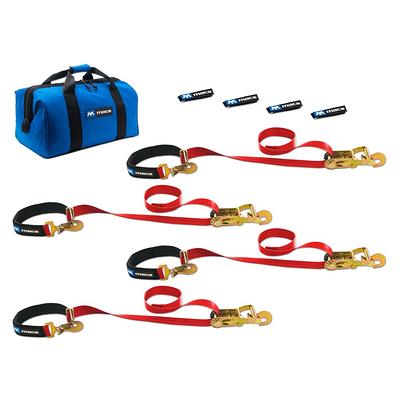 VULCAN Ultimate Axle Tie Down Kit - PROSeries - Includes (2) 22 Inch Axle  Straps, (2) 36 Inch Axle Straps, (2) 96 Inch Snap Hook Ratchet Straps, and  (2) 112 Inch Axle Tie Down Combination Straps - Yahoo Shopping