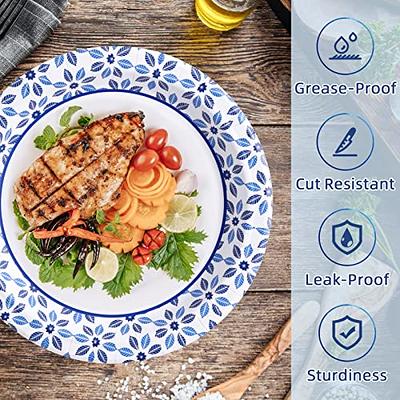 JOLLY CHEF 8.37 inch Paper Plates 140 Count Soak Proof, Cut Proof,  Microwave Safe Heavy Duty Printed Disposable Plate for Everyday Use - Yahoo  Shopping