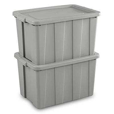 20 Gal. Plastic Durable Storage Bin with Lid in White (1-Pack) - Yahoo  Shopping