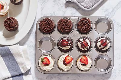 Fox Run Stainless Steel 6 Cup Muffin Pan, Silver