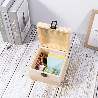 Wooden Boxes Rustic Unfinished Square Wood Box Crates for