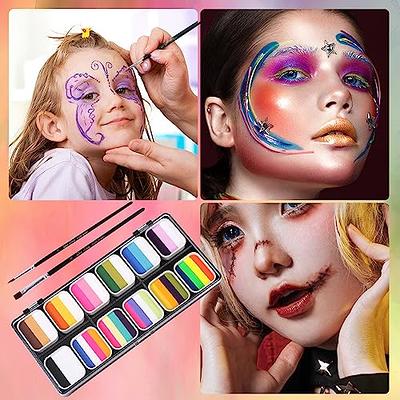 Face Body Paint Palette Kids Adults Professional Facepaint Palette for  Halloween Christmas Stage Performance Holiday Cosmetic - AliExpress