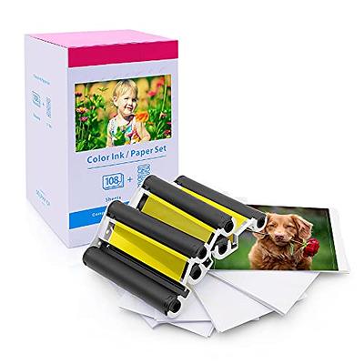 Replacement Selphy Cp1300 Paper Ink Kp 108in Kp108 Paper Selphy Cp1300  Cp1200 Cp1000 Cp900 Cp800 Cp910 Cp760 Photo Printer 3 Ink Cartridges 108  Sheets 4 X 6 Photo Paper Set, Save Deals