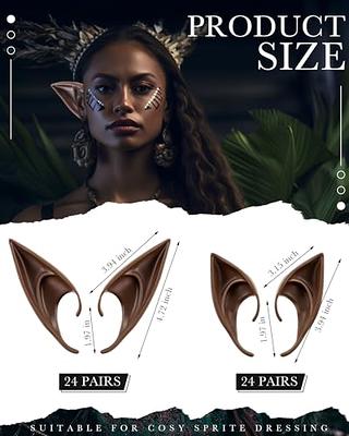 Elf Ears Cosplay Accessories, 2 Pairs Fairy Ears Halloween Wings Pixie  Anime Elf Ear for Christmas Theme Party